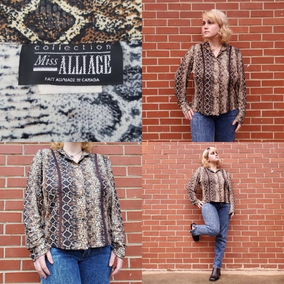 Vintage Long-Sleeve Button-Up by Miss Alliage - Picture 4 of 4